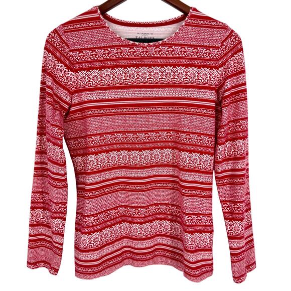 Talbots Tops - The TALBOTS Tee Small Red Cozy Soft Holiday Christmas Blouse Shirt Top Winter